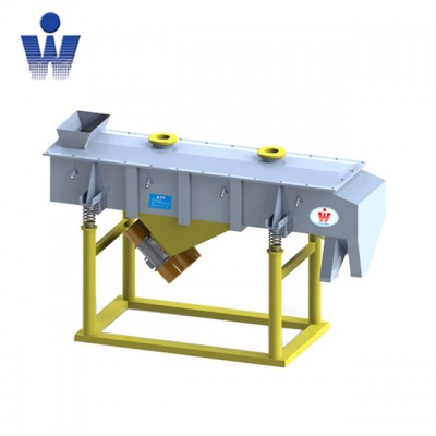 Linear vibrating screen for sieving steel grit and steel shot